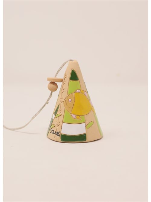 campanella in ceramica decoratica e portafortuna Capri Bell | 20167688BLU